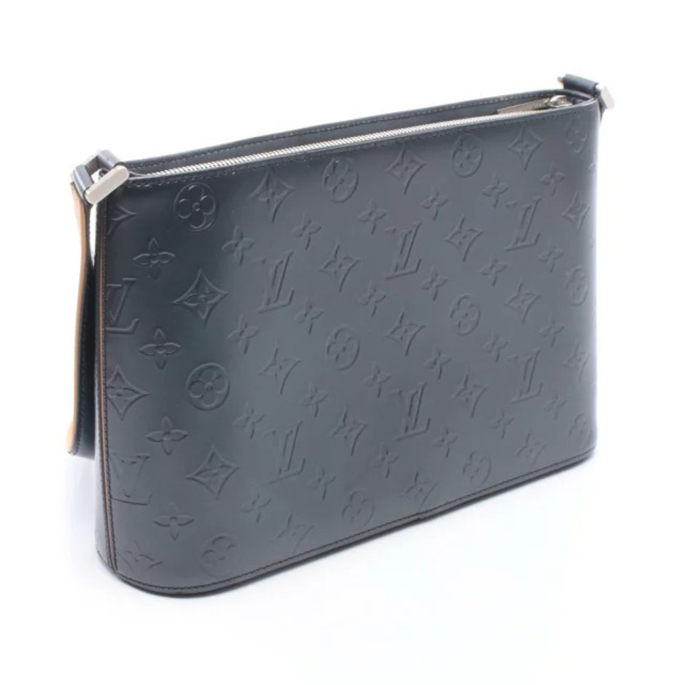 Louis Vuitton Alston Blue Matte Navy Leather Shoulder Bag Monogram